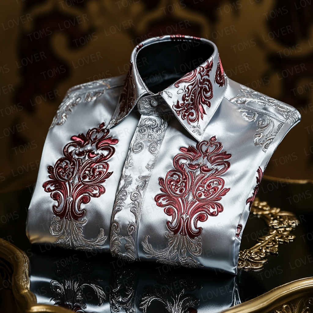 Business Elegant Baroque Shirt Wedding Shirt Men's Shirt
