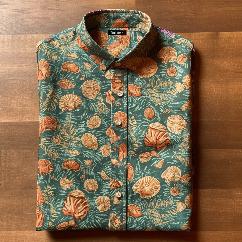 Tomslover  Tropical Print Shirt Short Sleeves