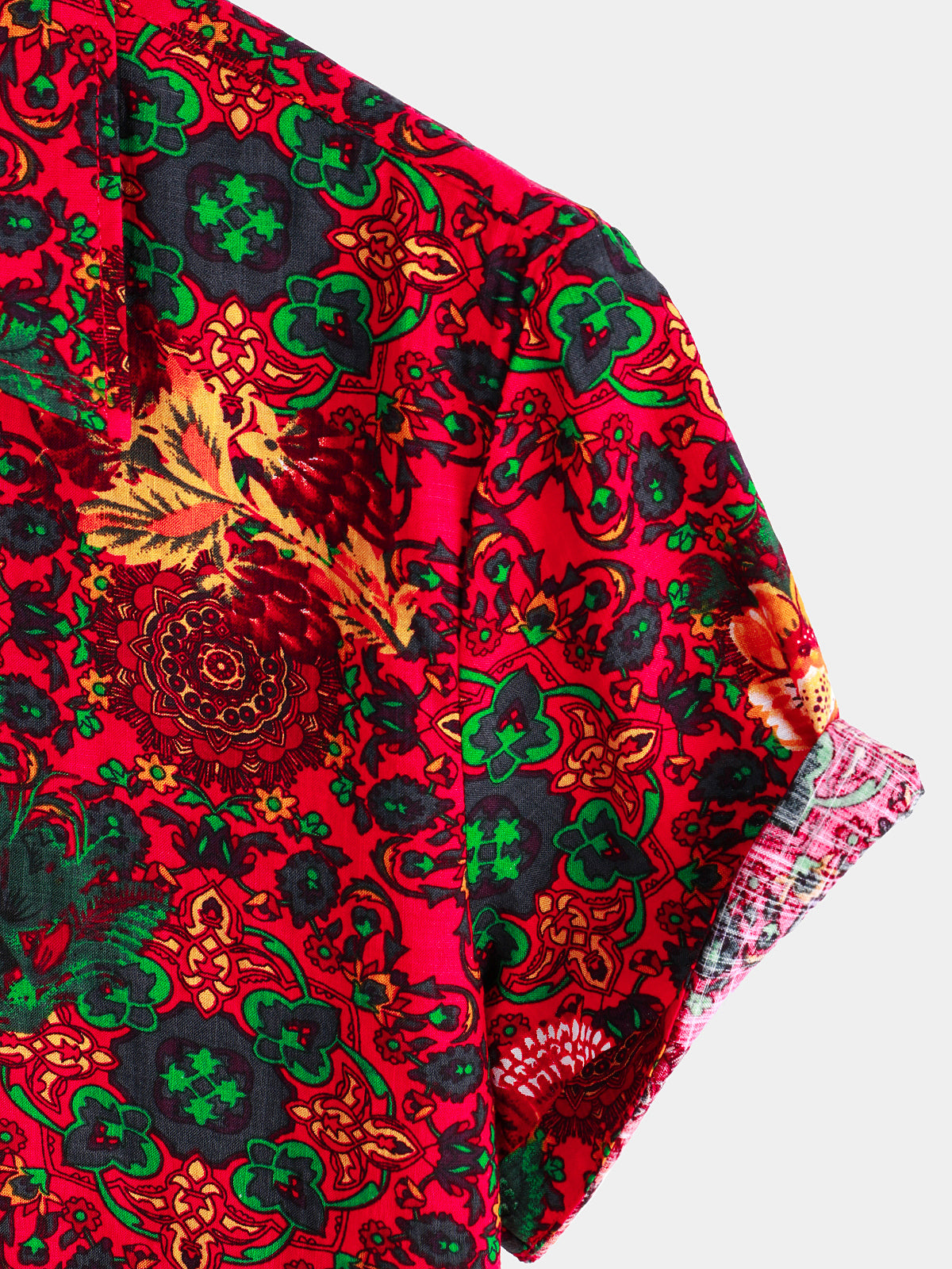 Cotton Casual Resort Hawaiian Shirt with Pockets plus size