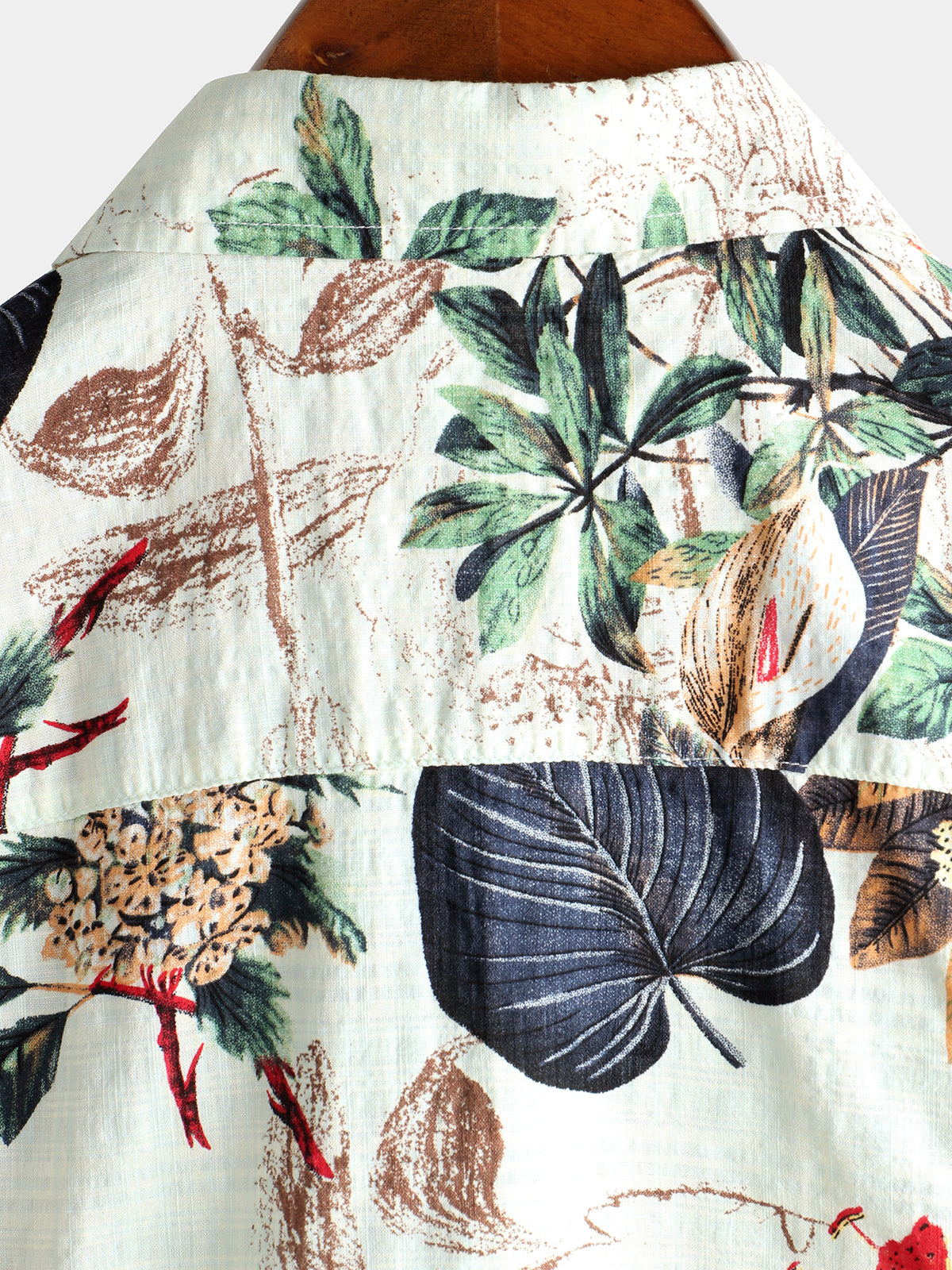 Cotton Casual Resort Hawaiian Shirt with Pockets plus size