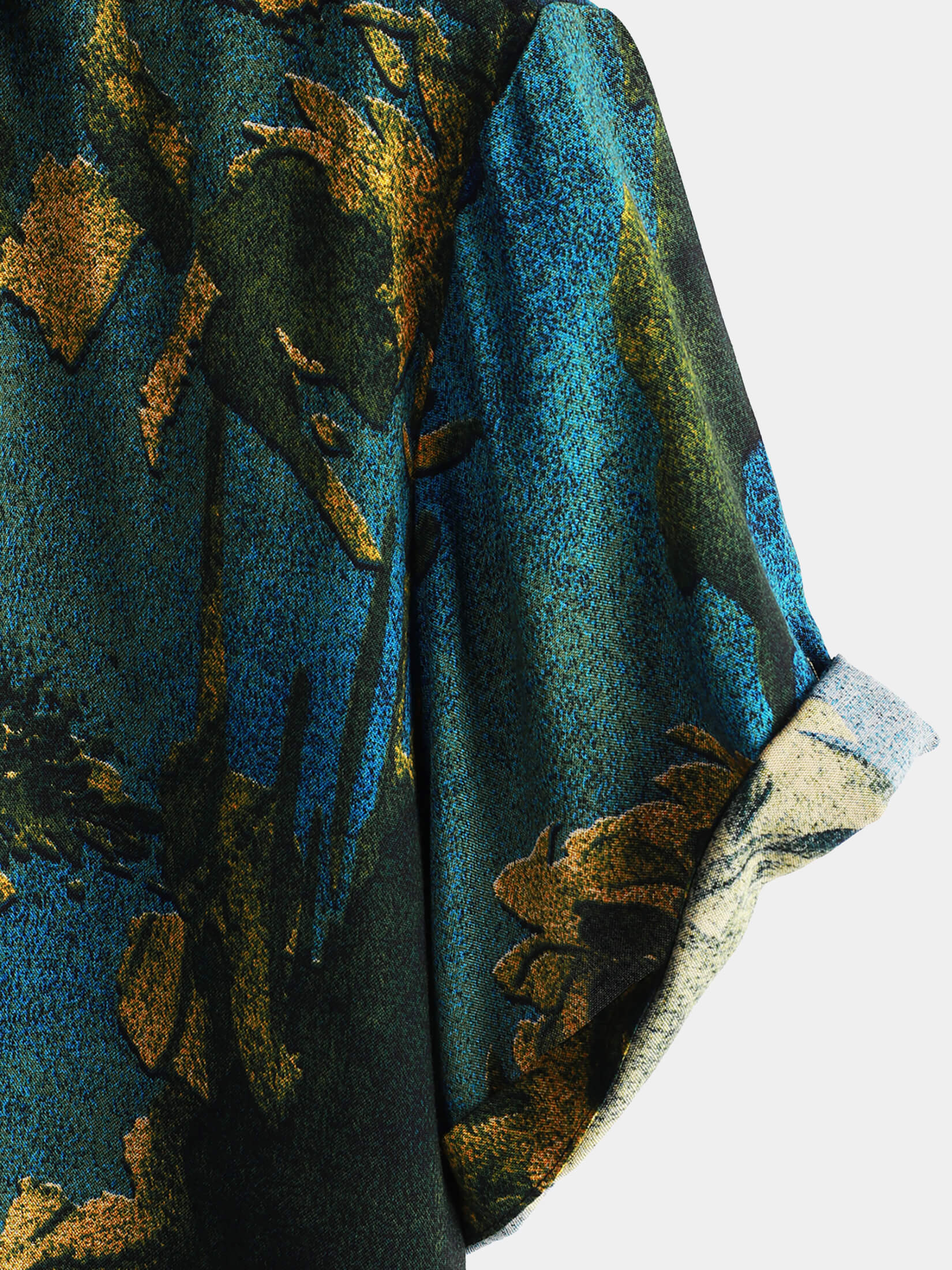 Cotton Casual Resort Hawaiian Shirt with Pockets plus size