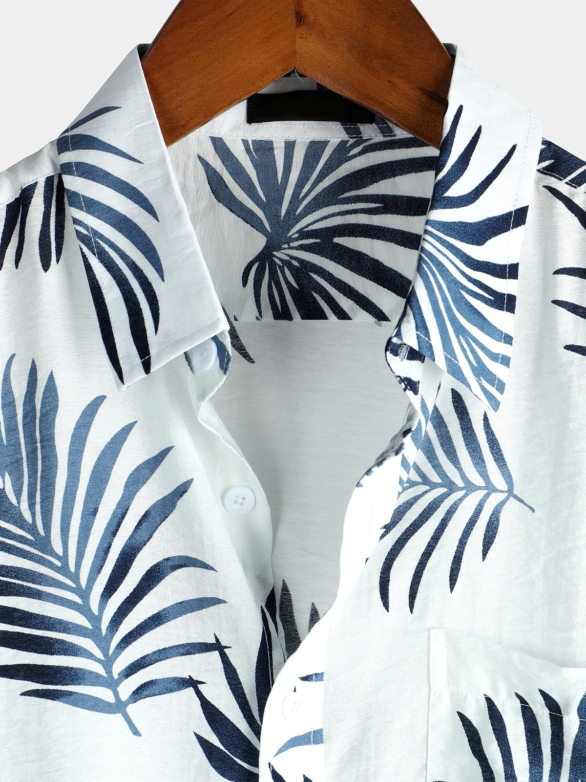 Cotton Casual Resort Hawaiian Shirt with Pockets plus size