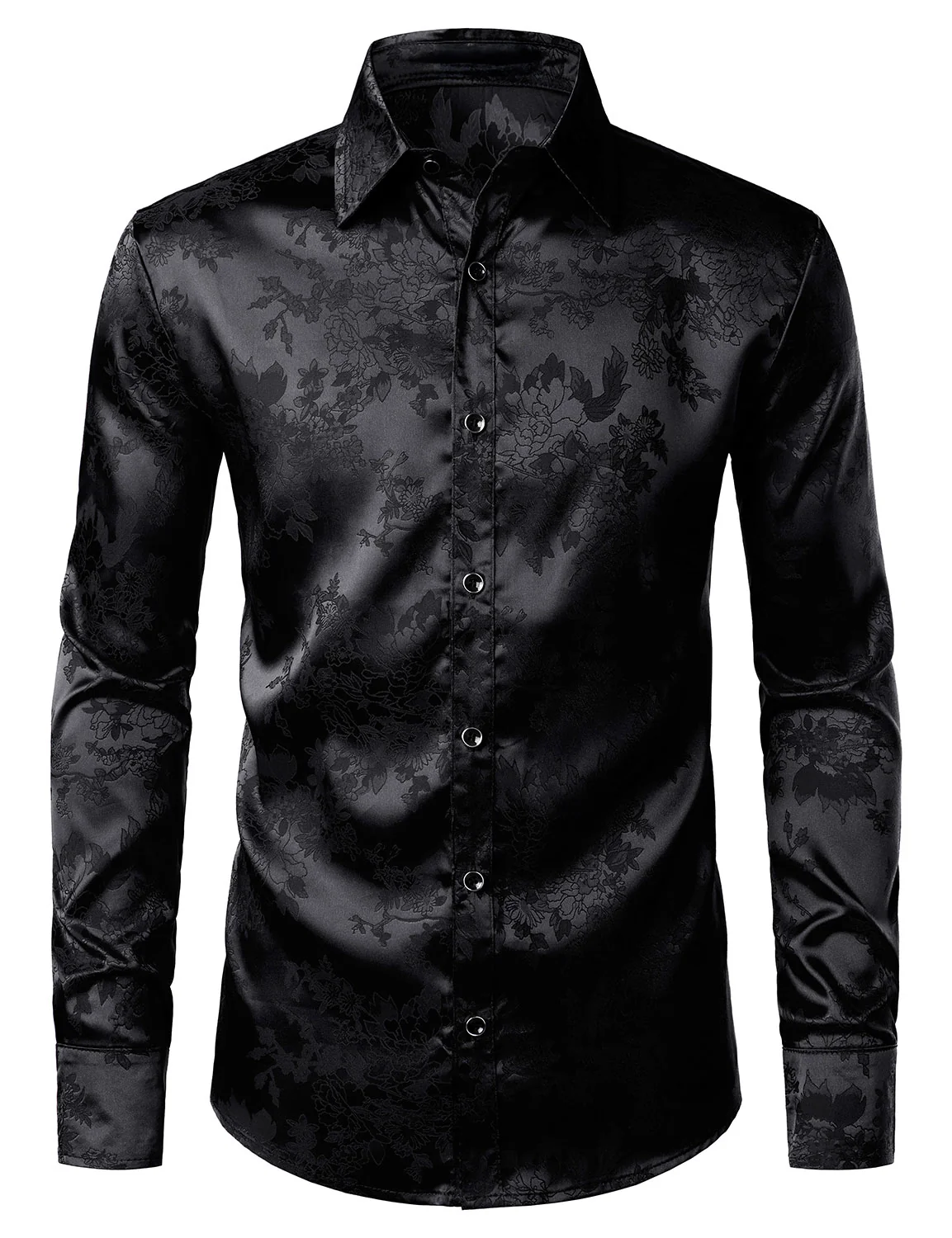 Men's Vintage Print Casual Fashion Button Long Sleeve Shirt