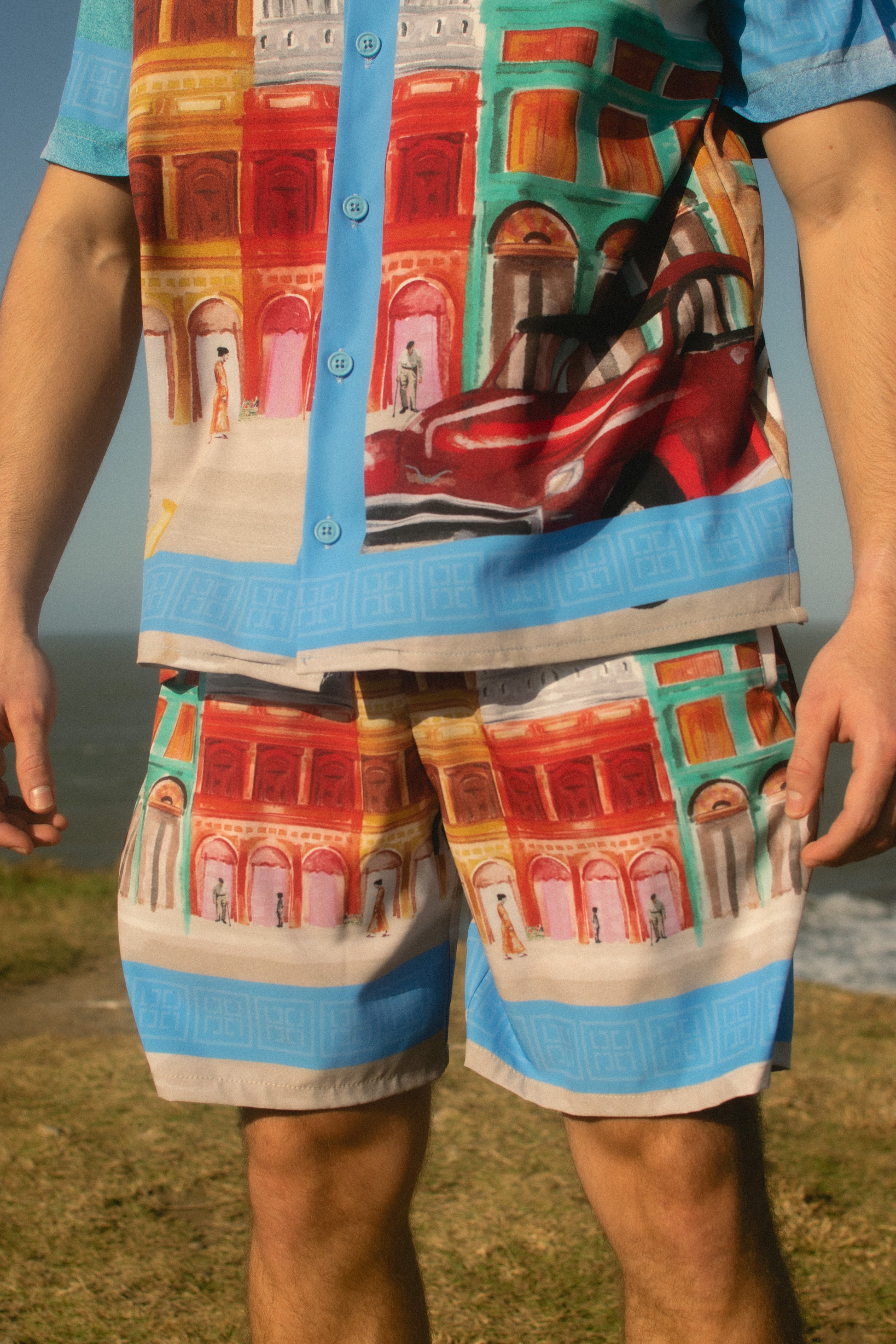 Men's Short-sleeved shirt set