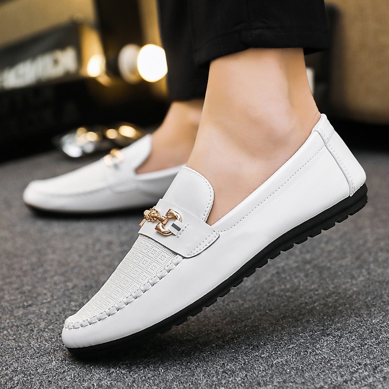 Men's Genuine Leather Loafers Casual Flat Shoes