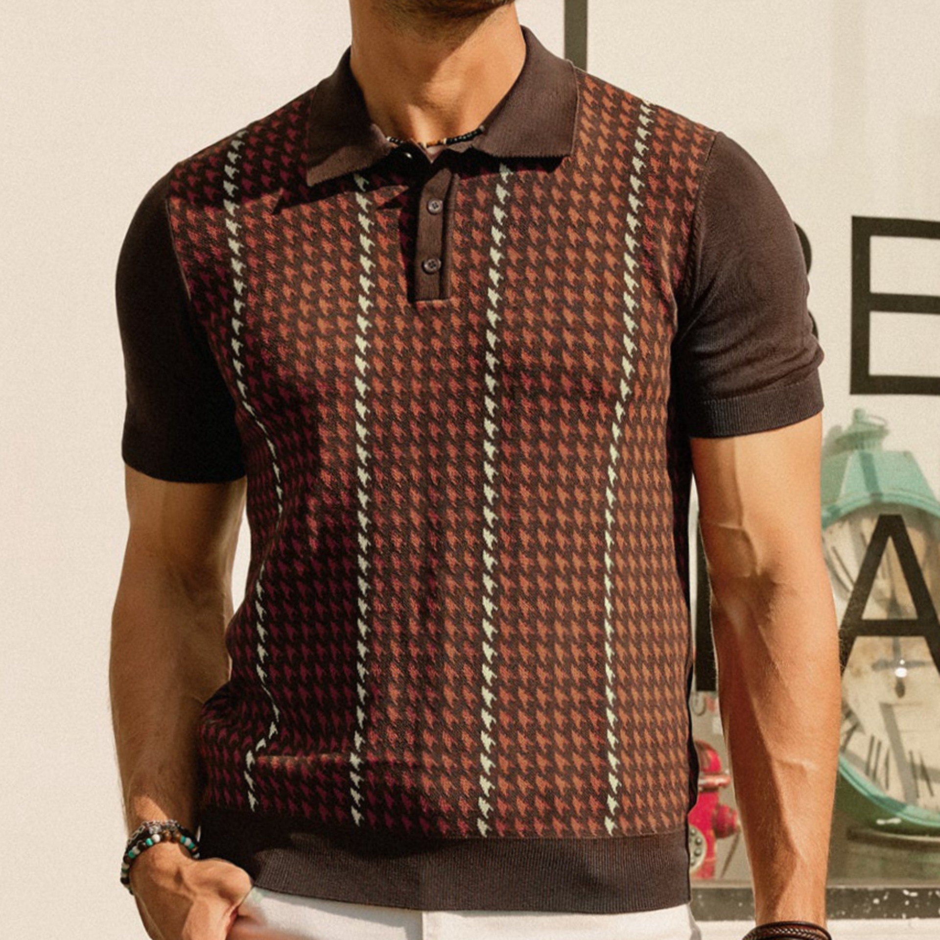 Men's Knit Business Polo Short Sleeve