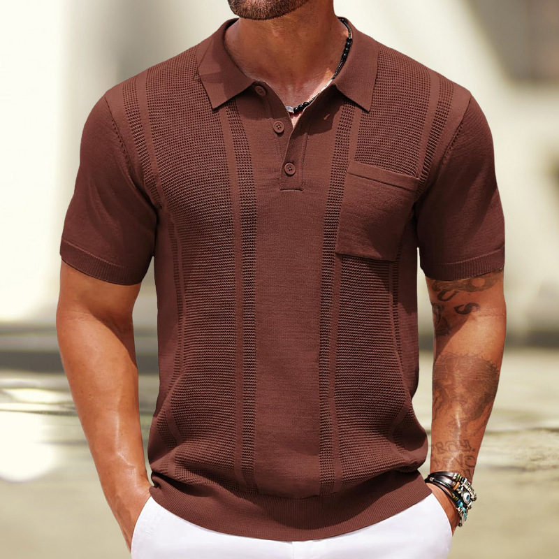 Men's Knit Business Polo Short Sleeve