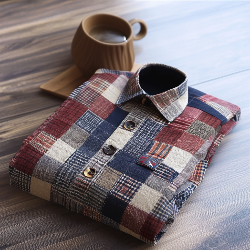 Tomslover100% Cotton Stylish Plaid Long Sleeve Shirt