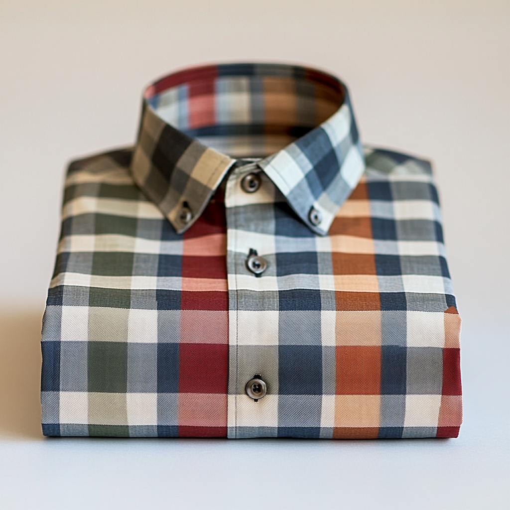 TomsloverColorful plaid shirt men's casual fashion cotton