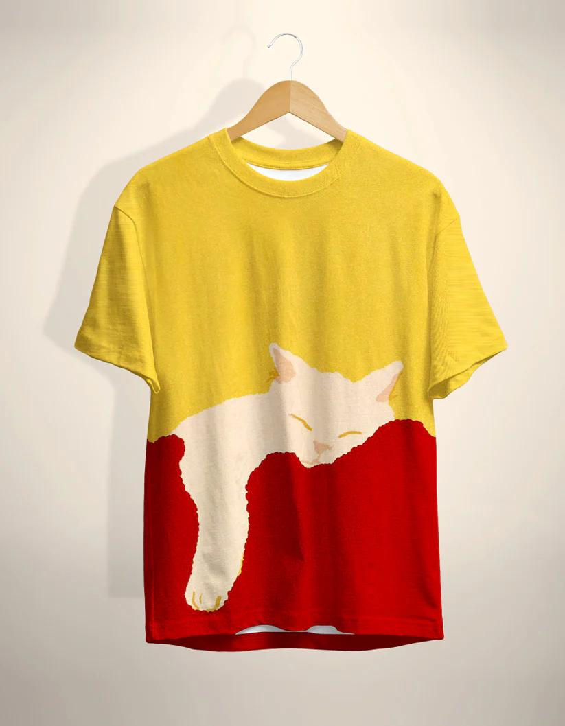 Men's casual short-sleeved pullover  Printed Tee shirt