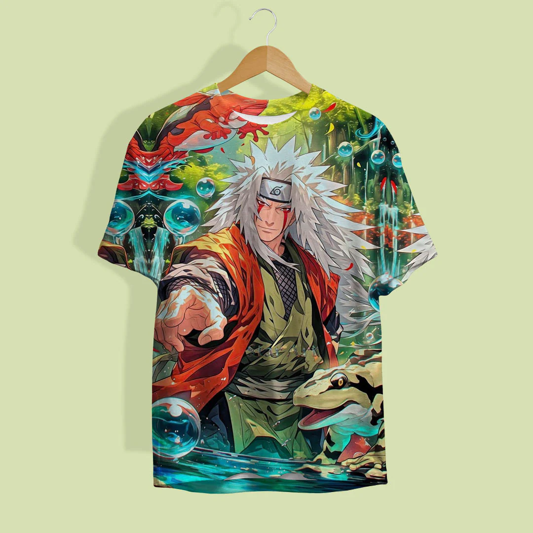 Men's casual short-sleeved pullover Kakashi Printed Printed Tee shirt