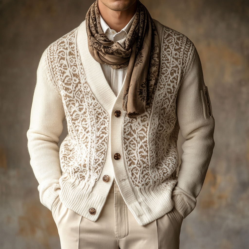 Men's Business Cardigan Sweater Cardigan Button Sweater