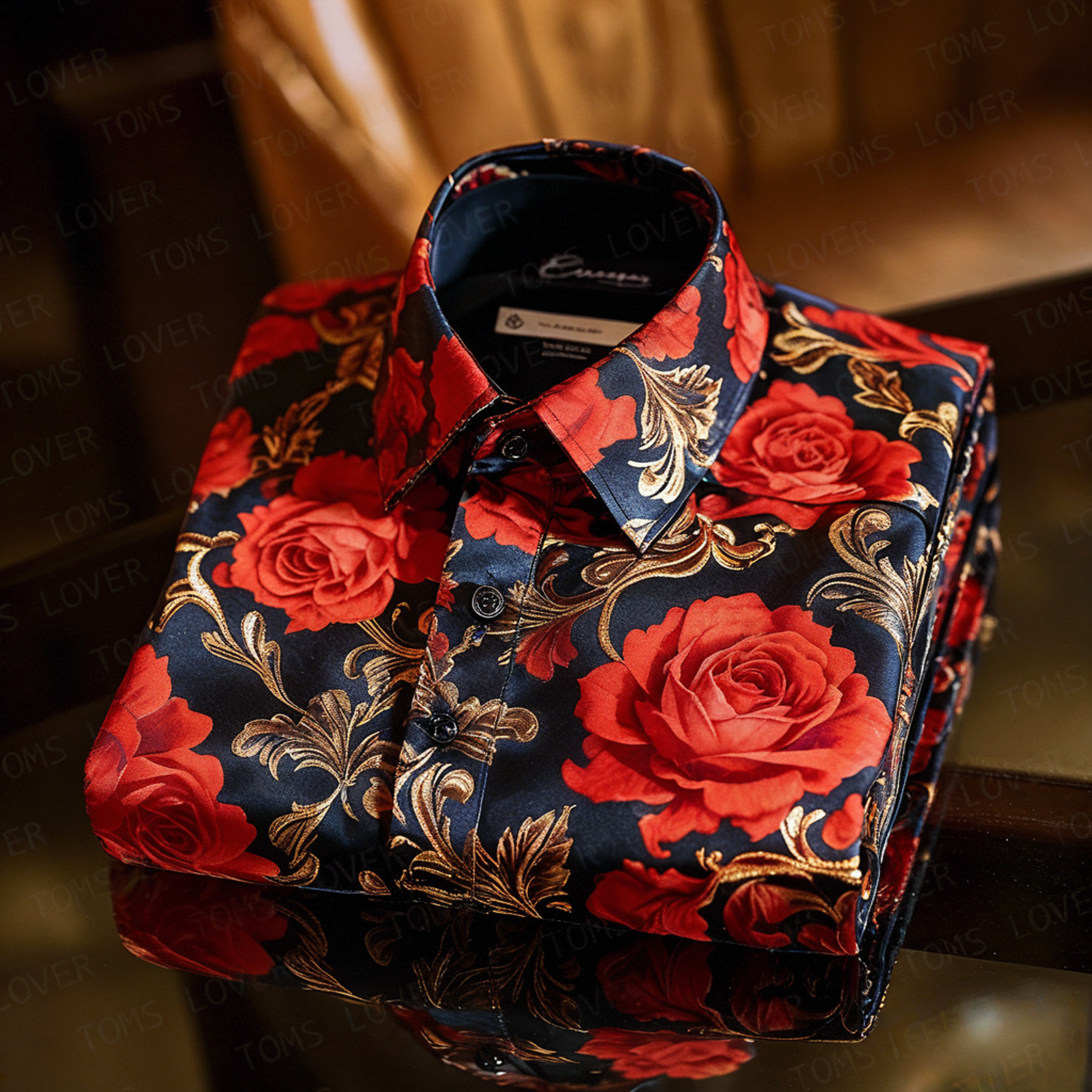 Men's Satin Luxe Long Sleeve Button Down Shirt