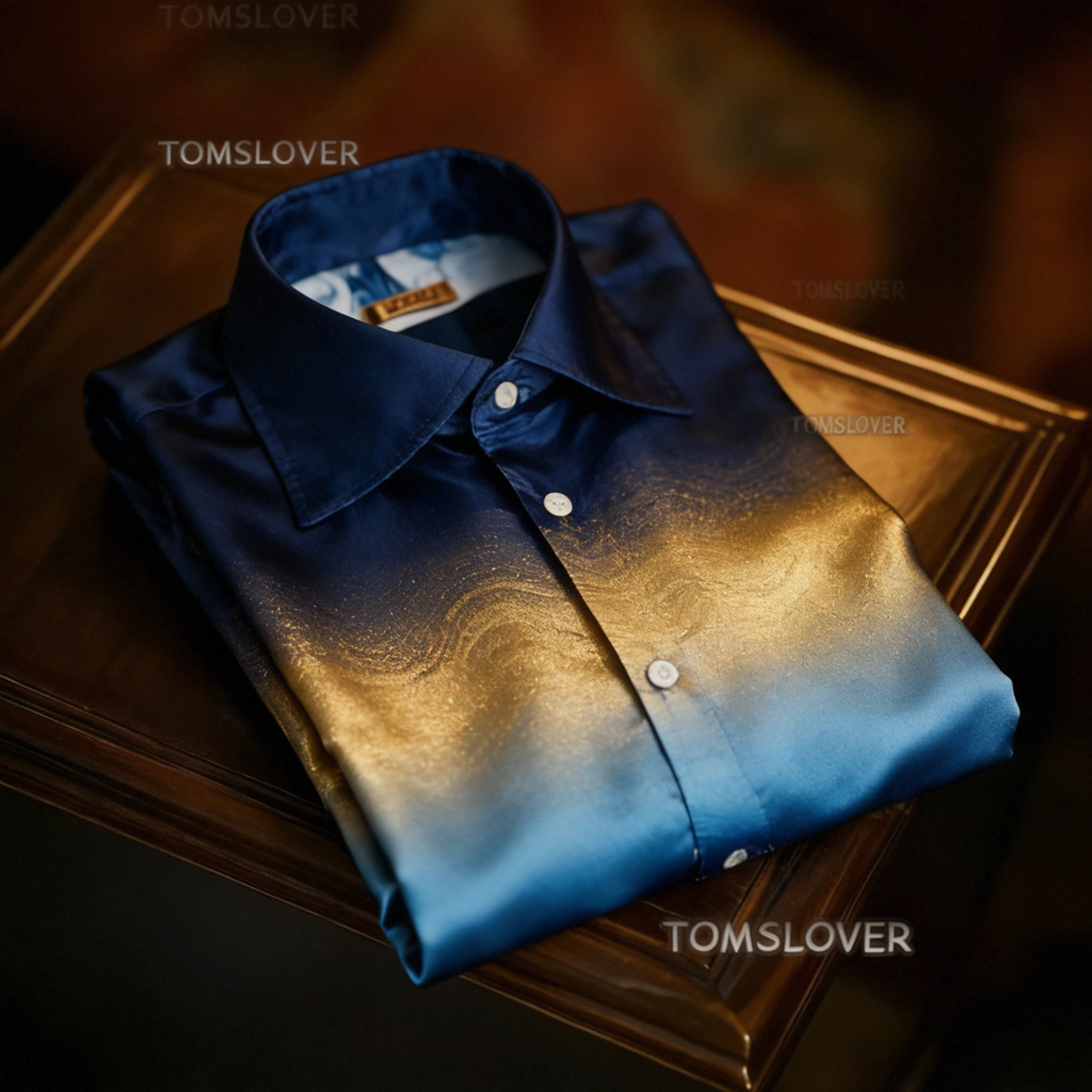 Men's Satin Luxe Long Sleeve Button Down Shirt