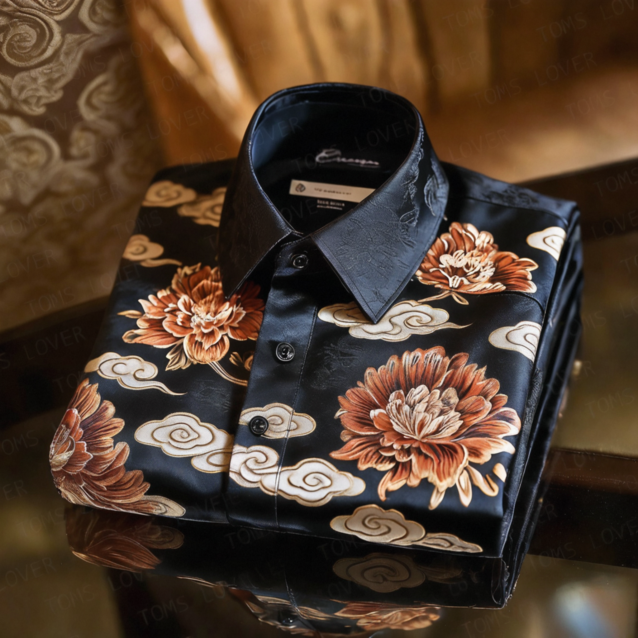 Men's Satin Luxe Long Sleeve Button Down Shirt