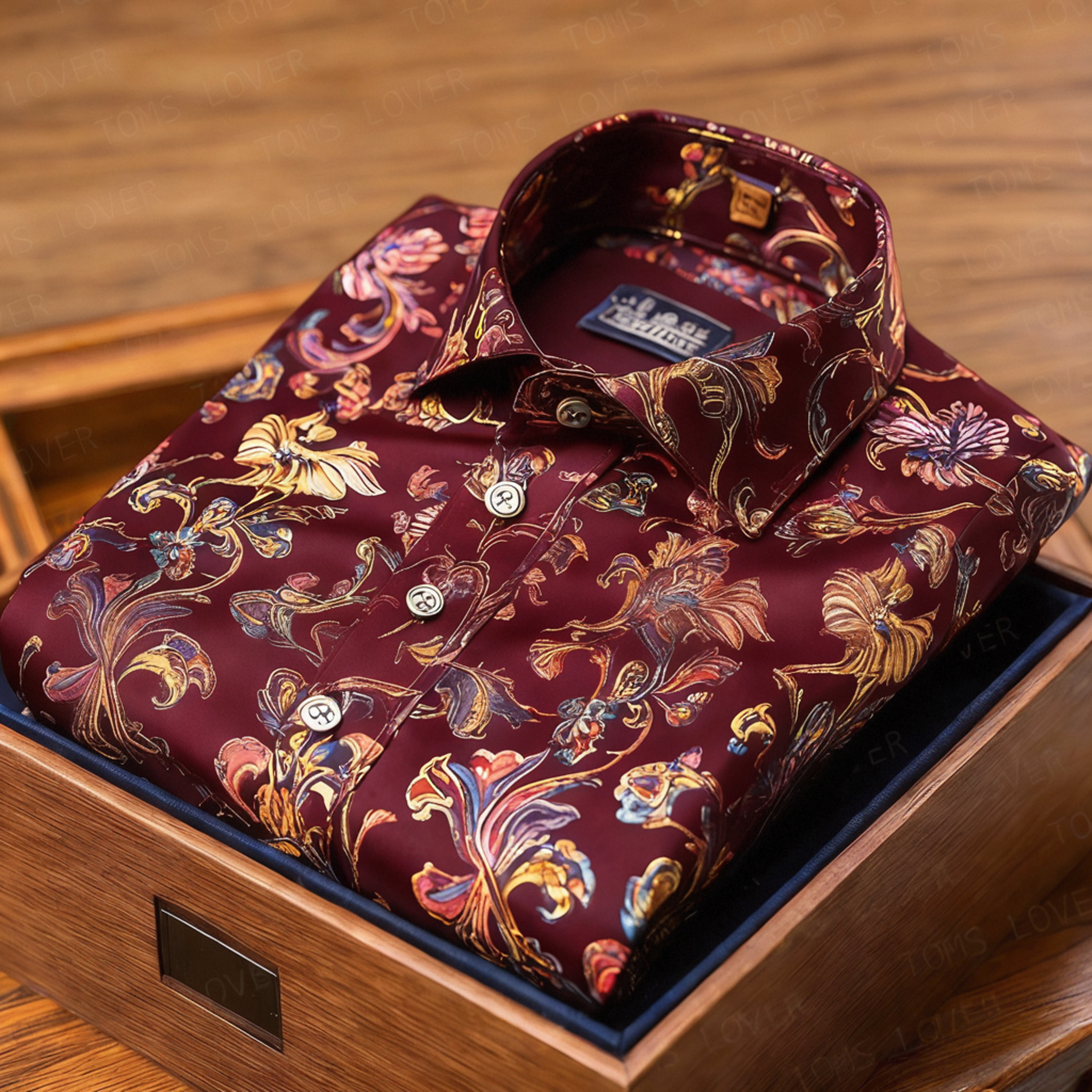 Men's Satin Luxe Long Sleeve Button Down Shirt