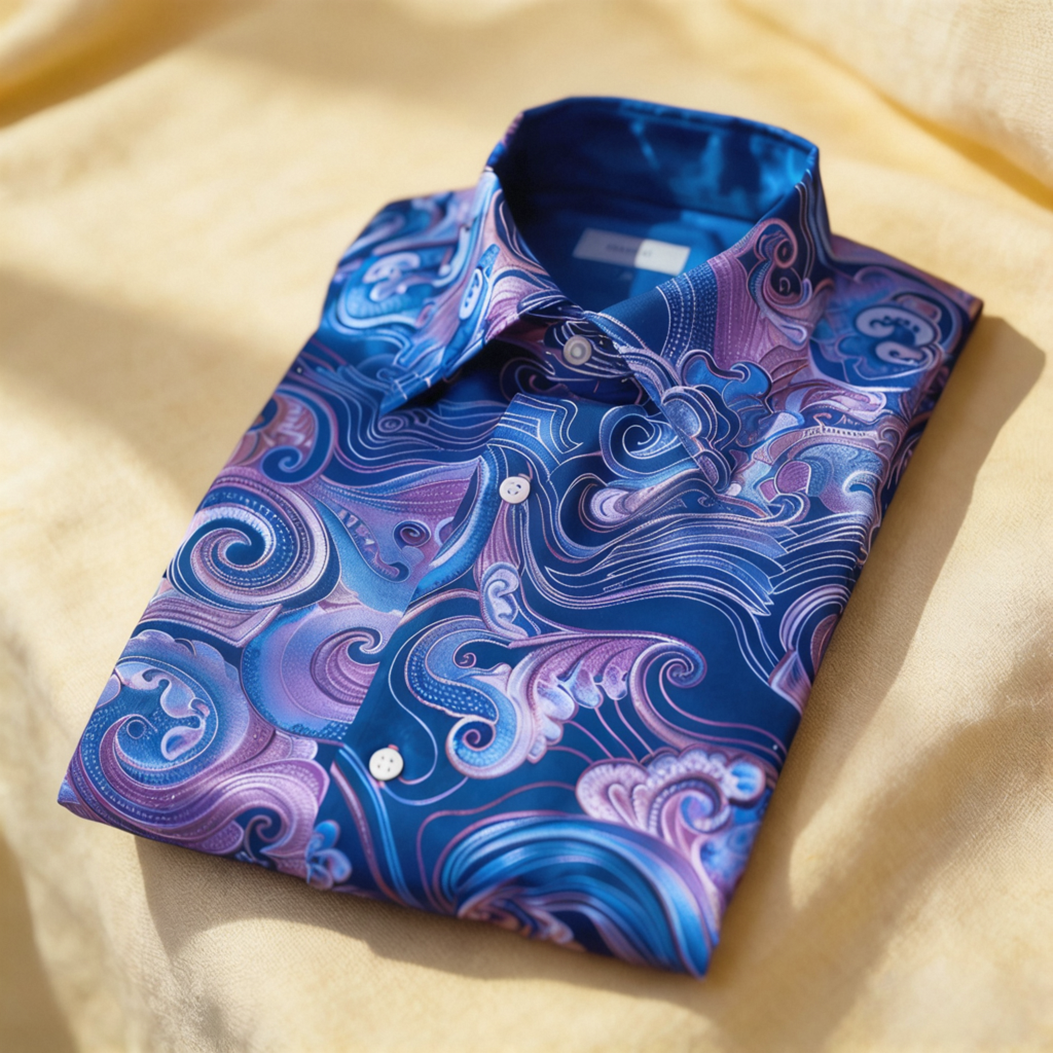 Men's Satin Luxe Long Sleeve Button Down Shirt