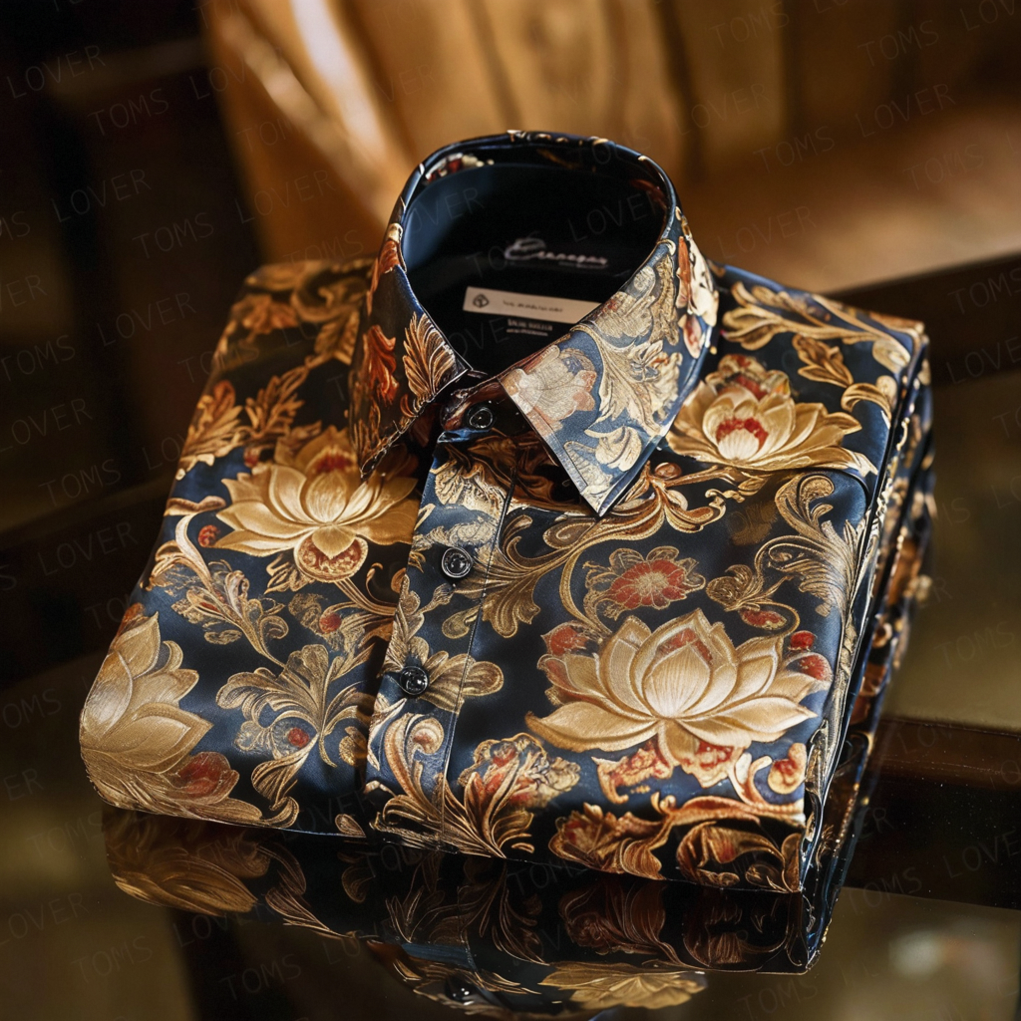 Men's Satin Luxe Long Sleeve Button Down Shirt