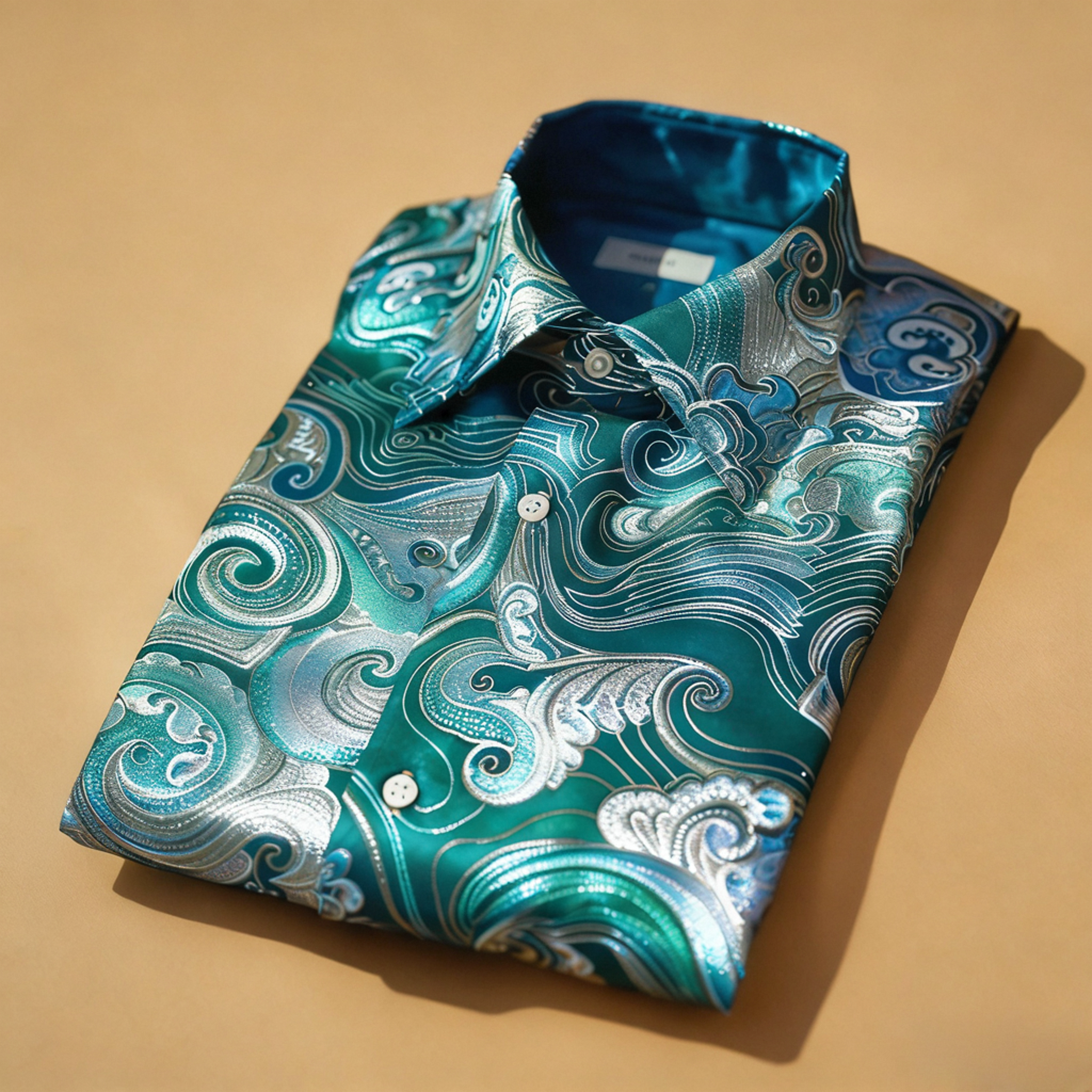 Men's Satin Luxe Long Sleeve Button Down Shirt