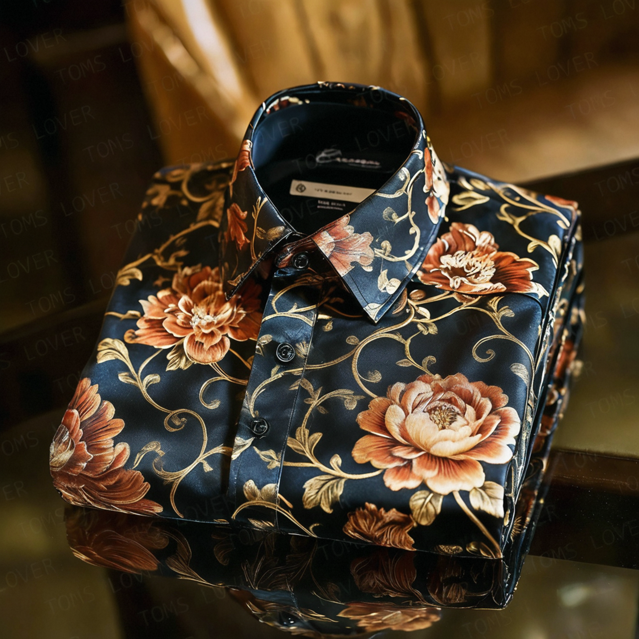 Men's Satin Luxe Long Sleeve Button Down Shirt