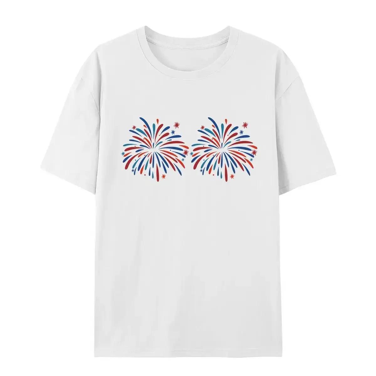 Unisex casual short-sleeved pullover  Printed Tee shirt