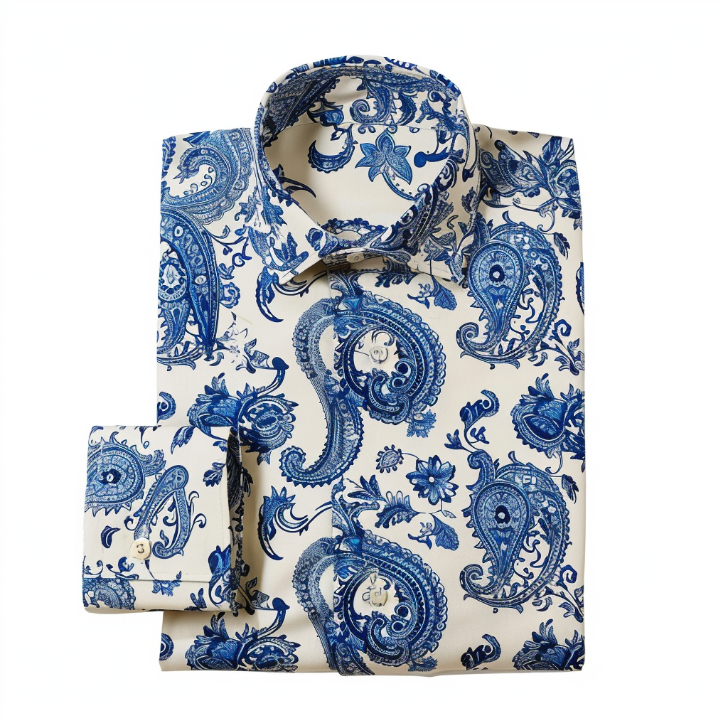 TomsloverSelf-designed business casual printed shirt 