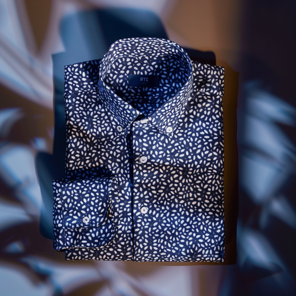 TomsloverSelf-designed business casual printed shirt