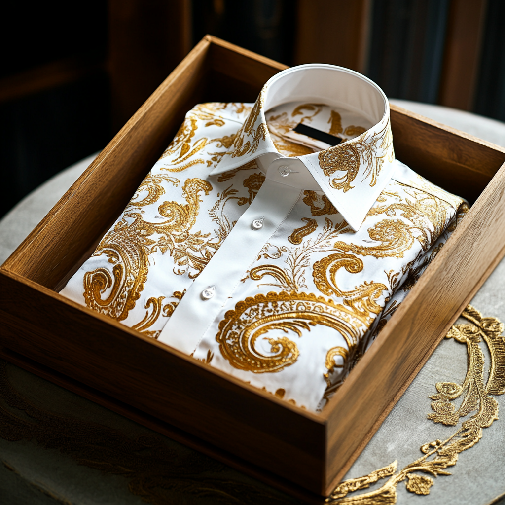 Men's Paisley Shirt Long Sleeve Winter