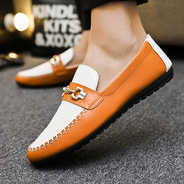 Men's Genuine Leather Loafers Casual Flat Shoes