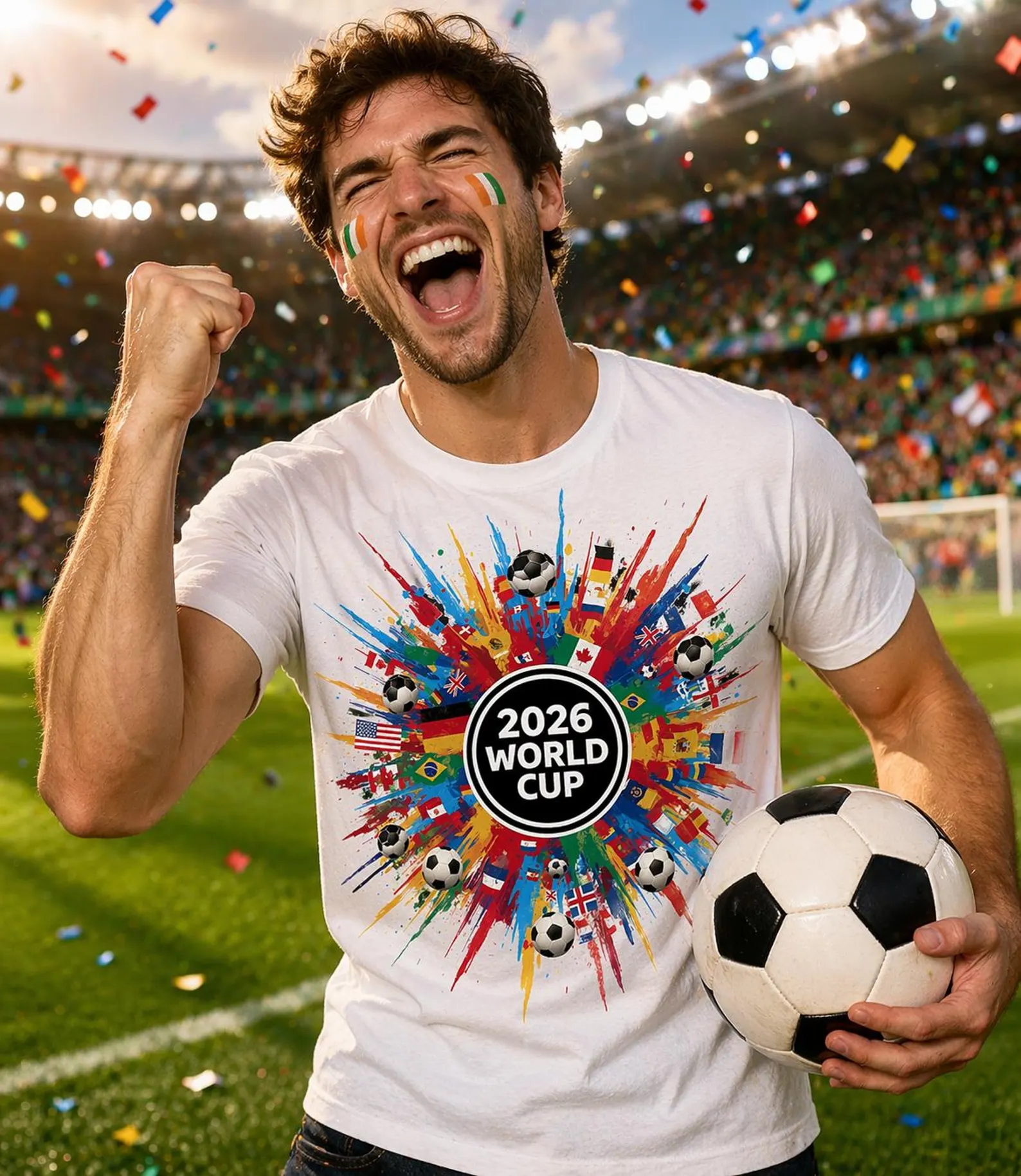 Men's casual short-sleeved pullover  Printed Tee shirt