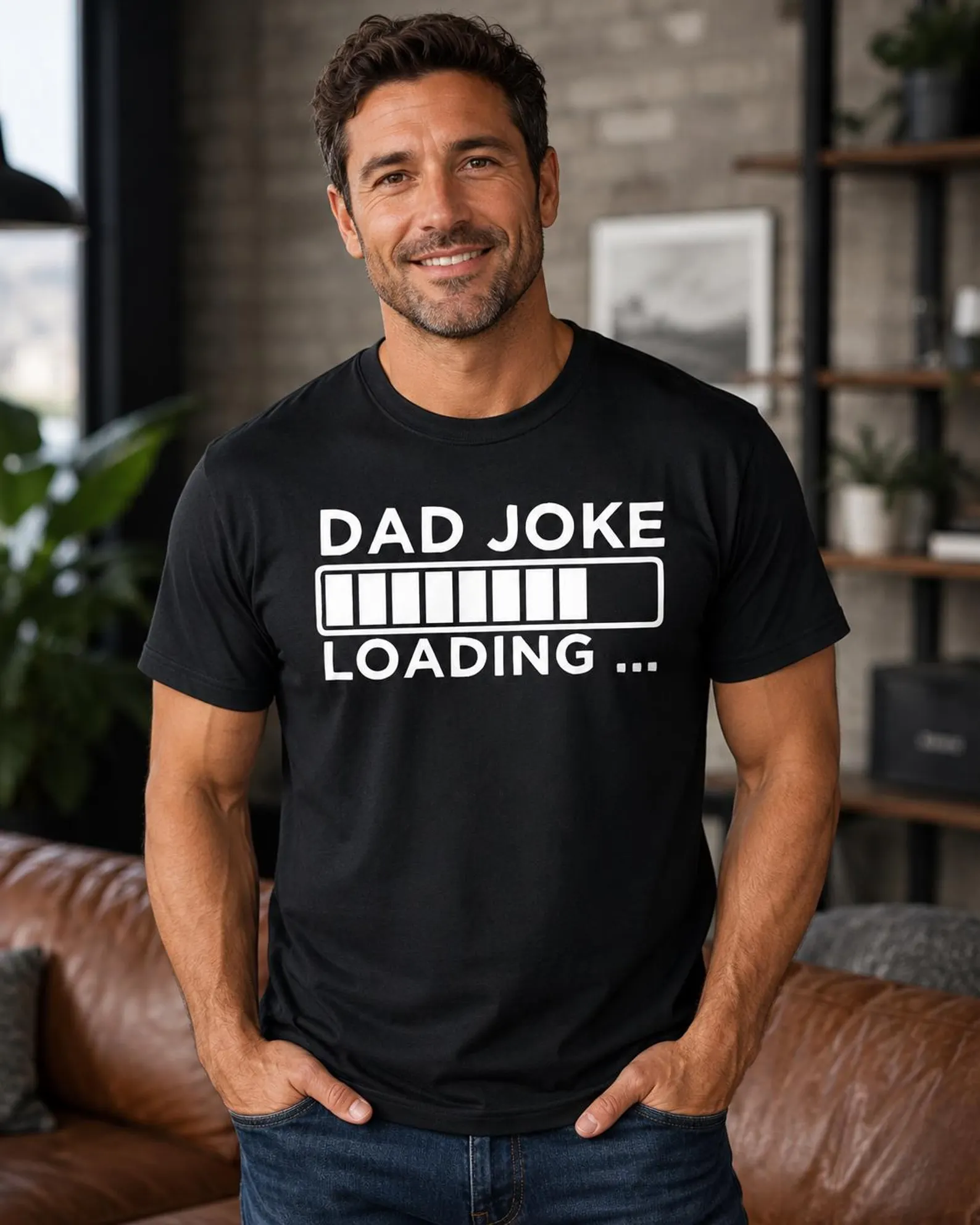 Men's casual short-sleeved pullover  Printed Tee shirt