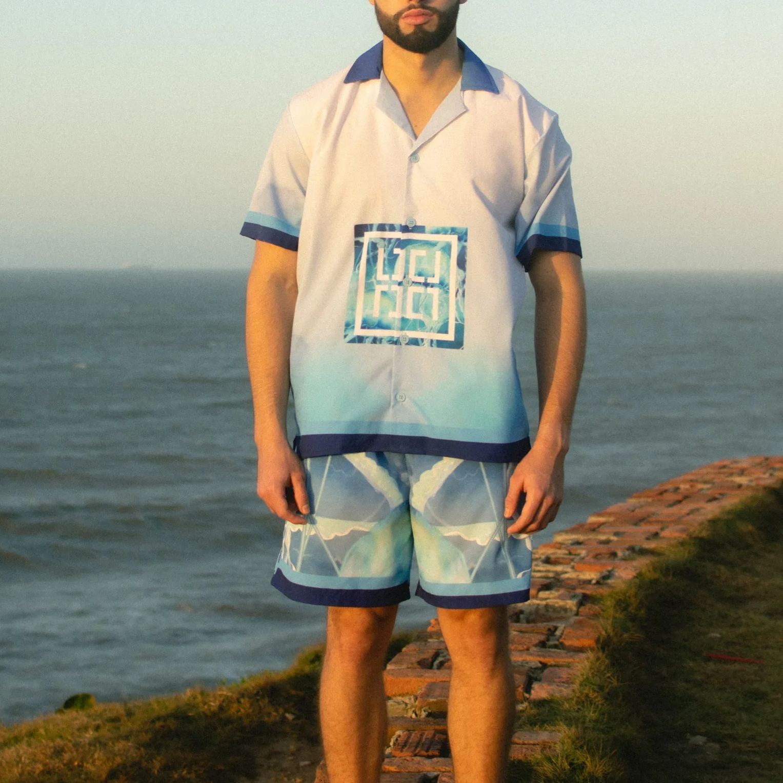 Men's Short-sleeved shirt set