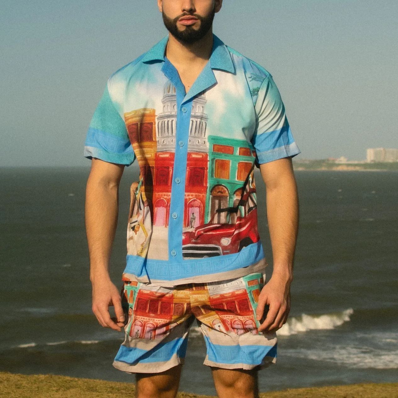 Men's Short-sleeved shirt set