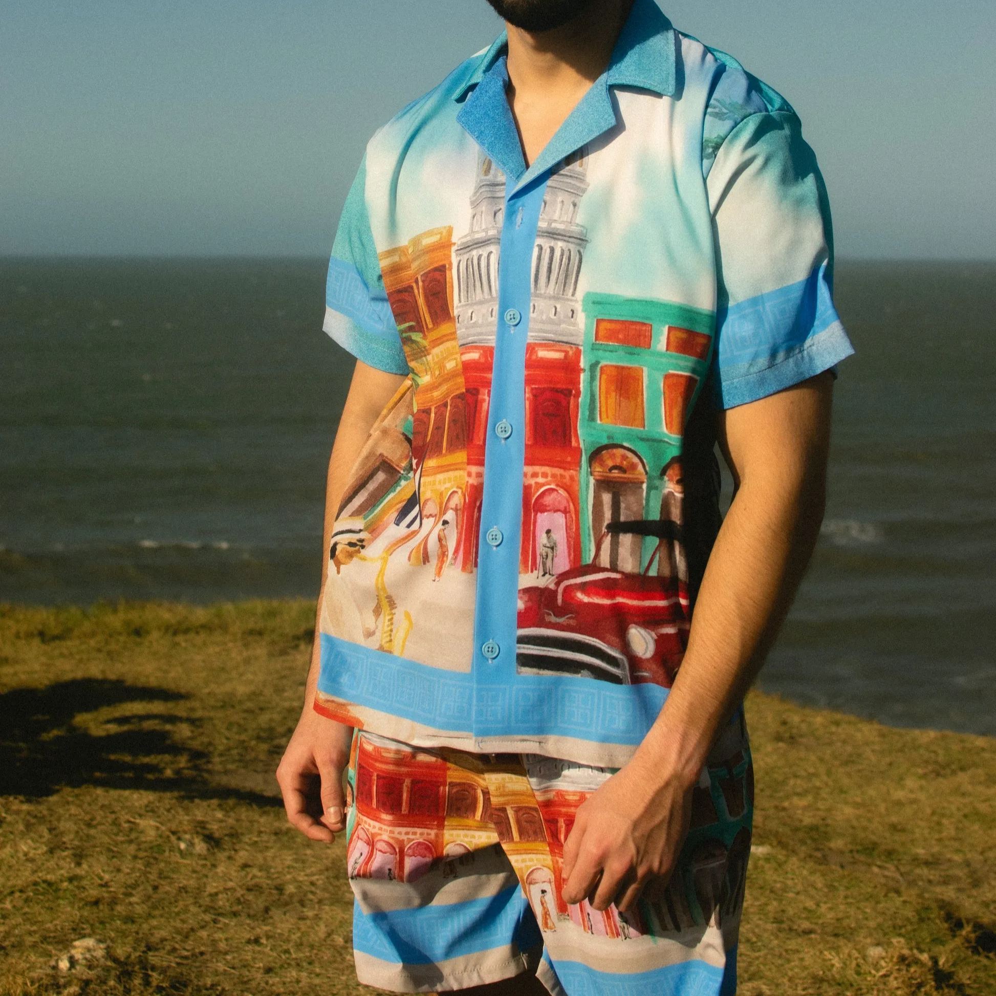 Men's Short-sleeved shirt set