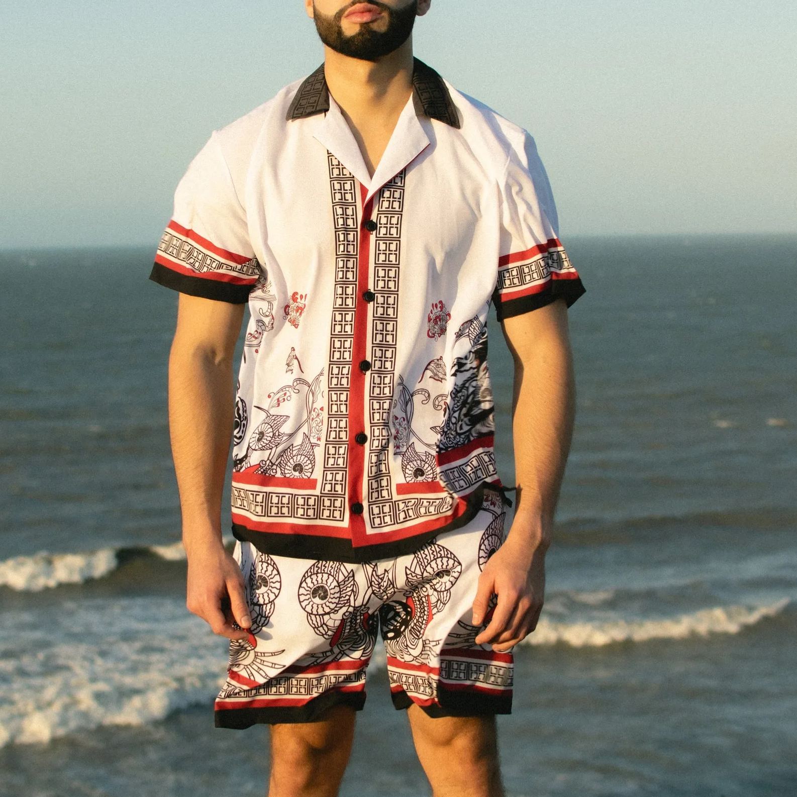 Men's Short-sleeved shirt set