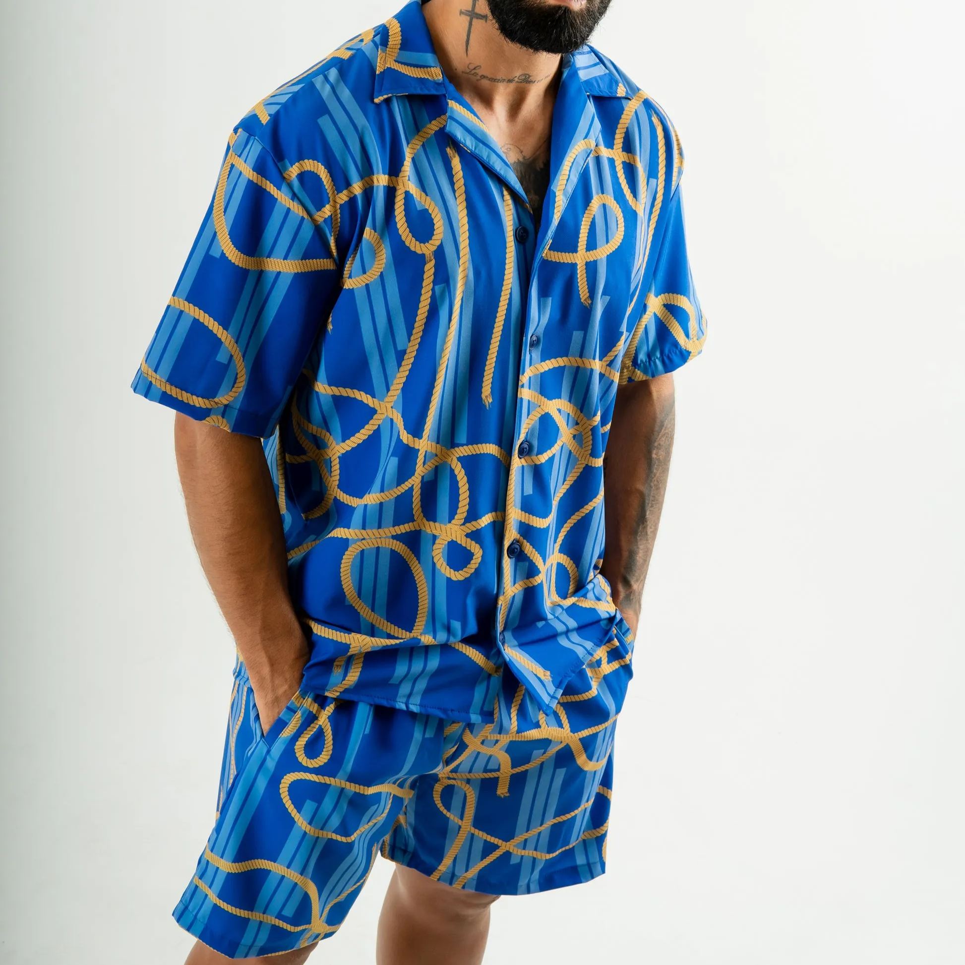 Men's Short-sleeved shirt set