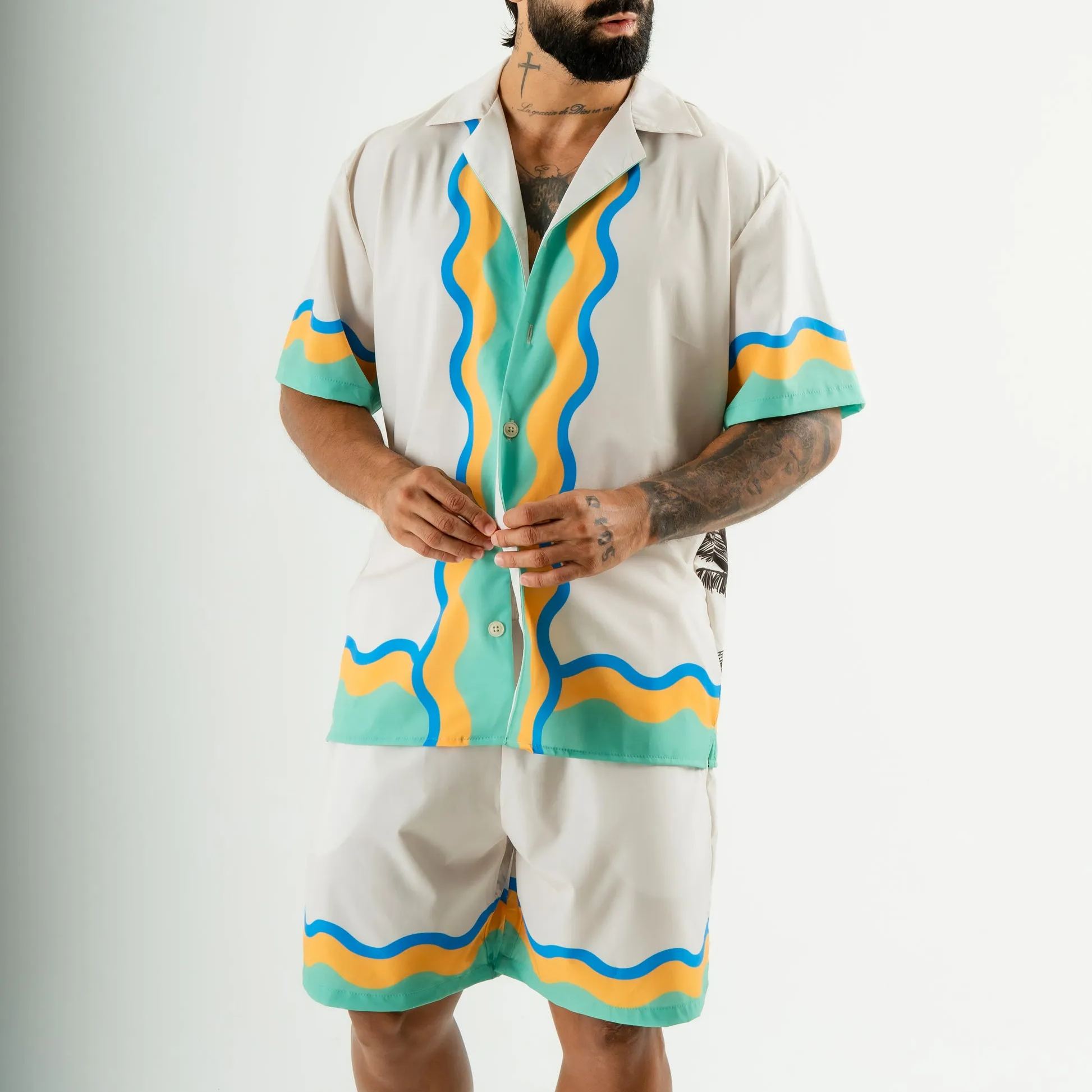 Men's Short-sleeved shirt set