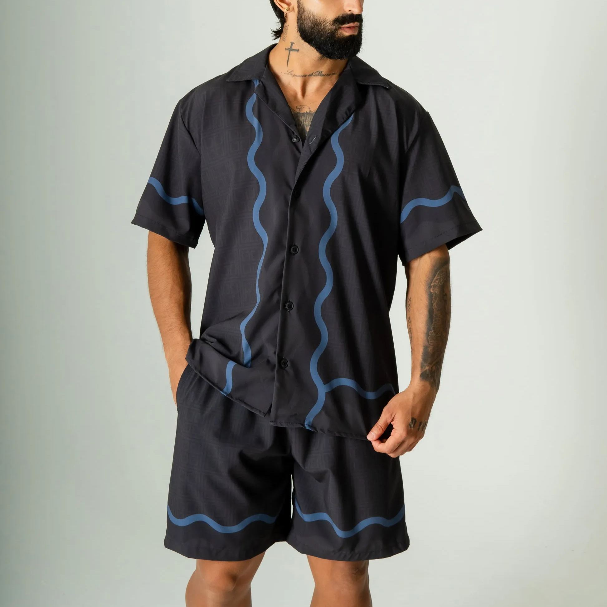 Men's Short-sleeved shirt set
