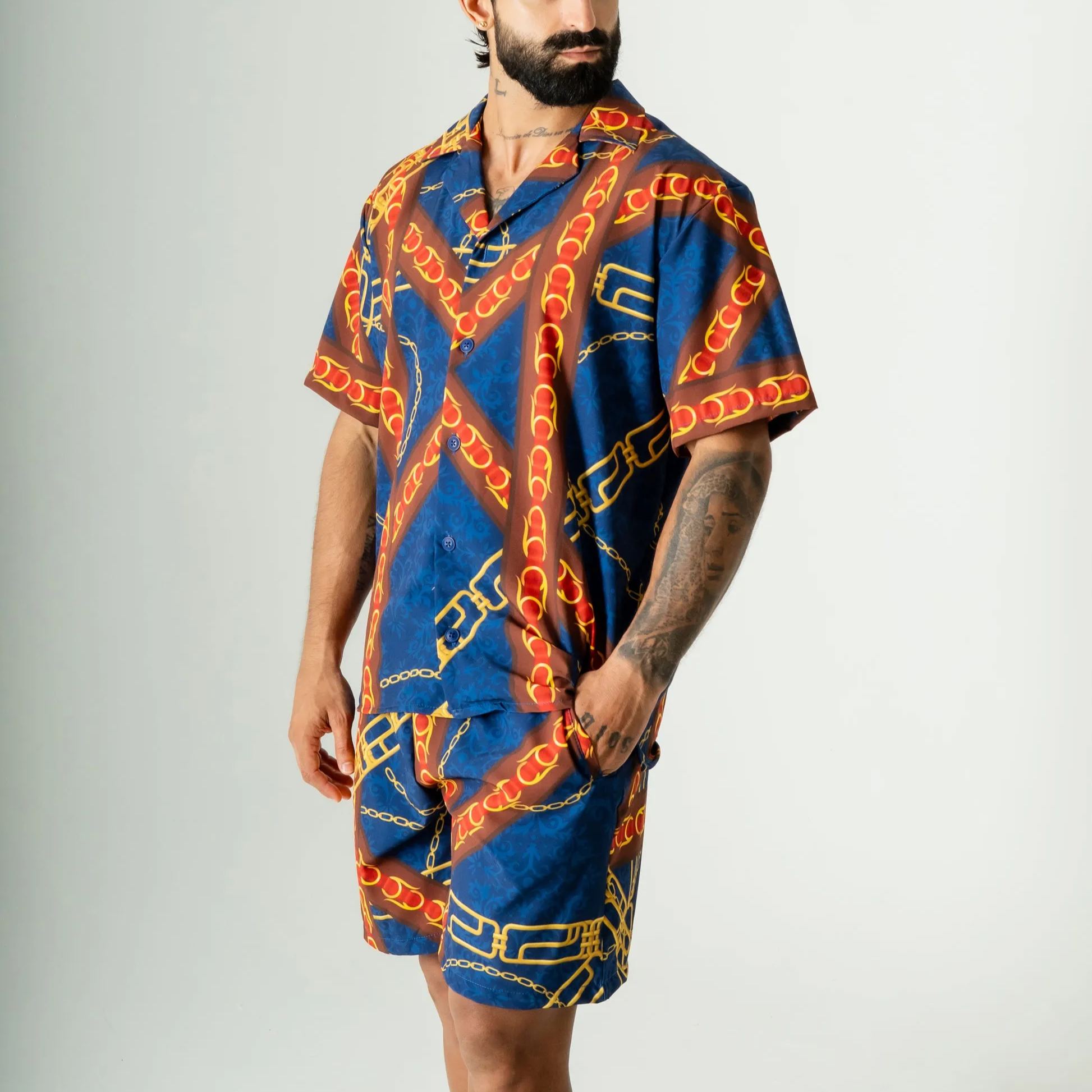 Men's Short-sleeved shirt set