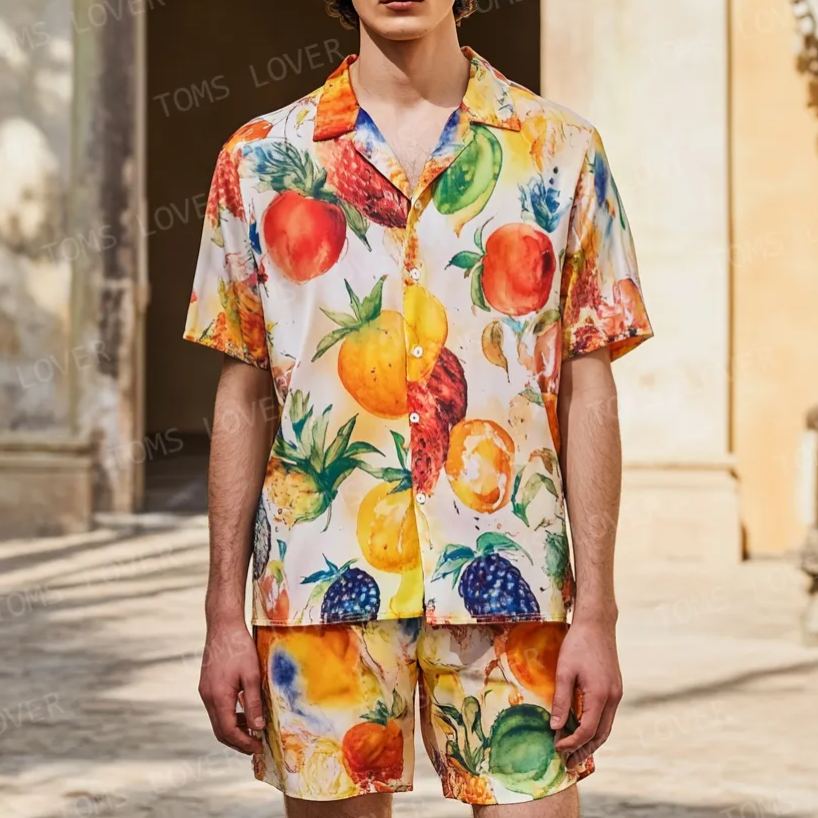 Men's Short-sleeved shirt set