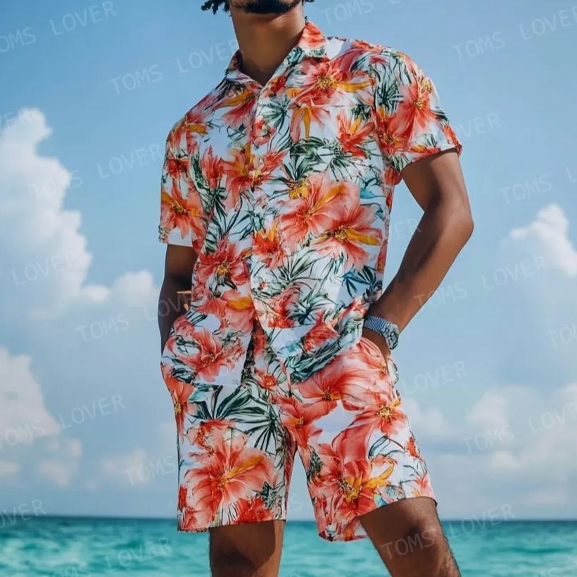 Men's Short-sleeved shirt set