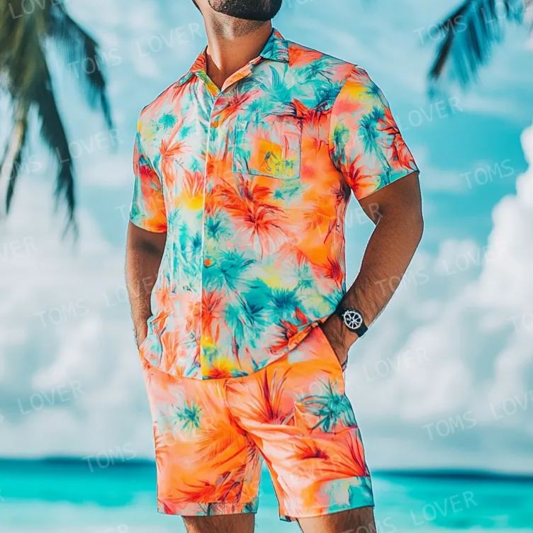 Men's Short-sleeved shirt set