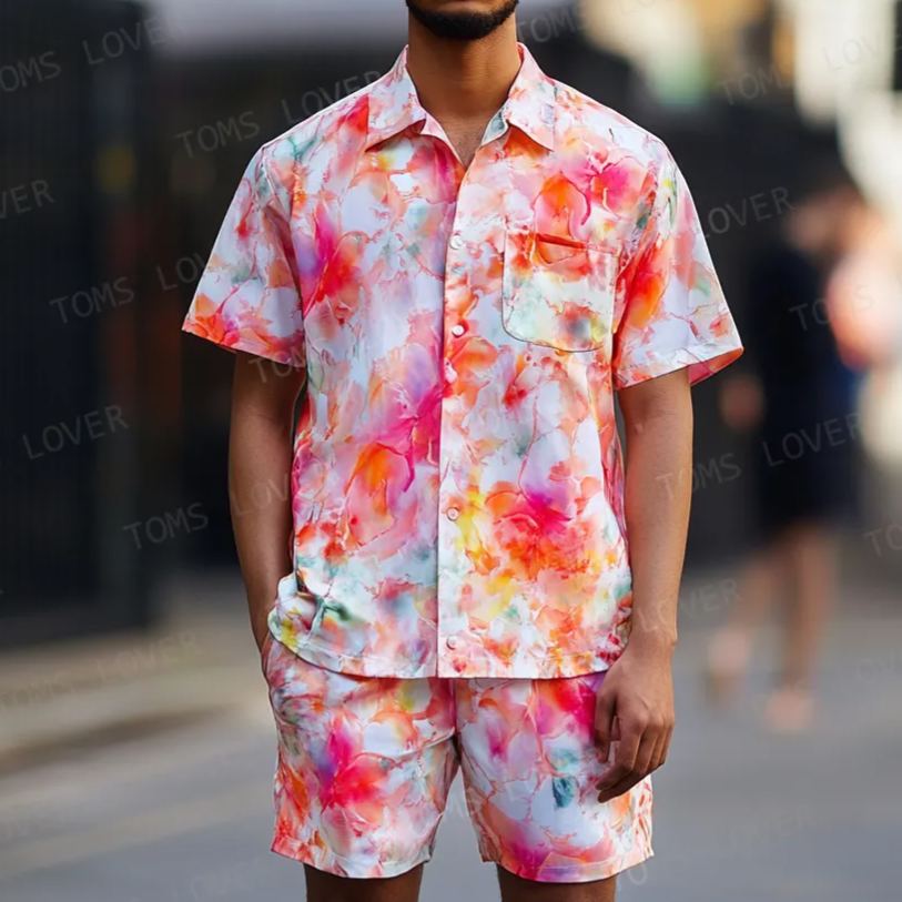 Men's Short-sleeved shirt set