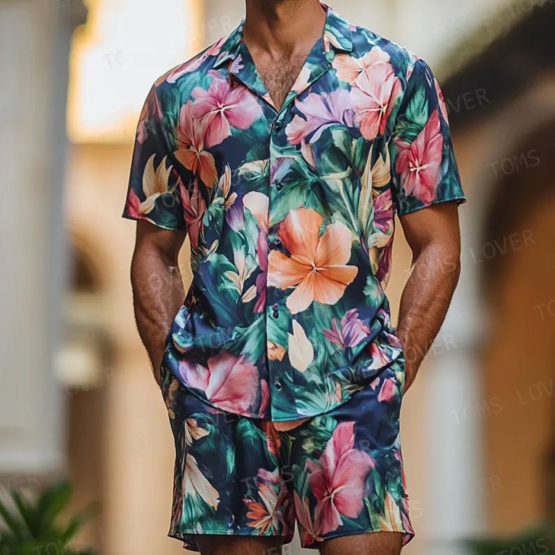 Men's Short-sleeved shirt set