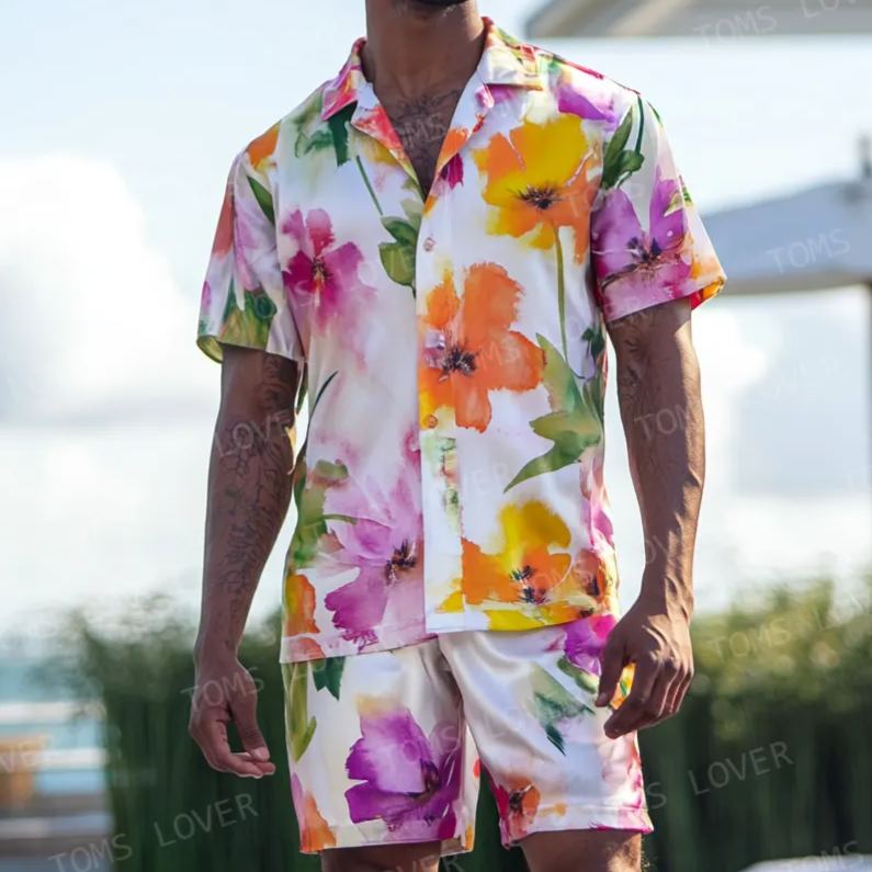 Men's Short-sleeved shirt set