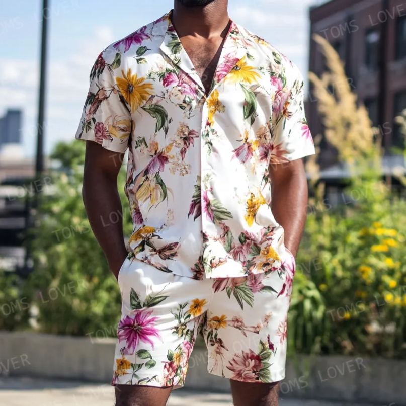 Men's Short-sleeved shirt set