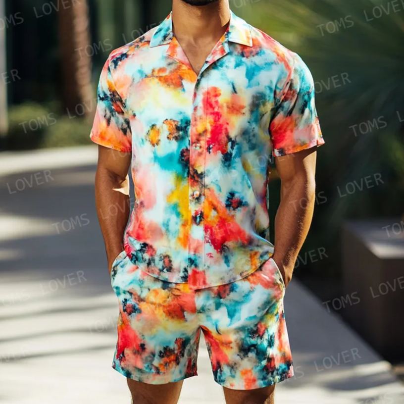 Men's Short-sleeved shirt set