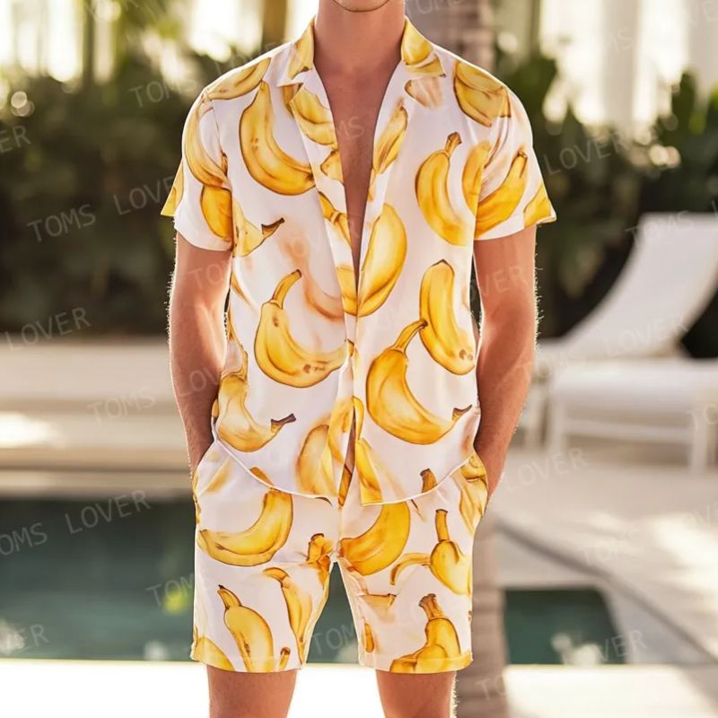 Men's Short-sleeved shirt set