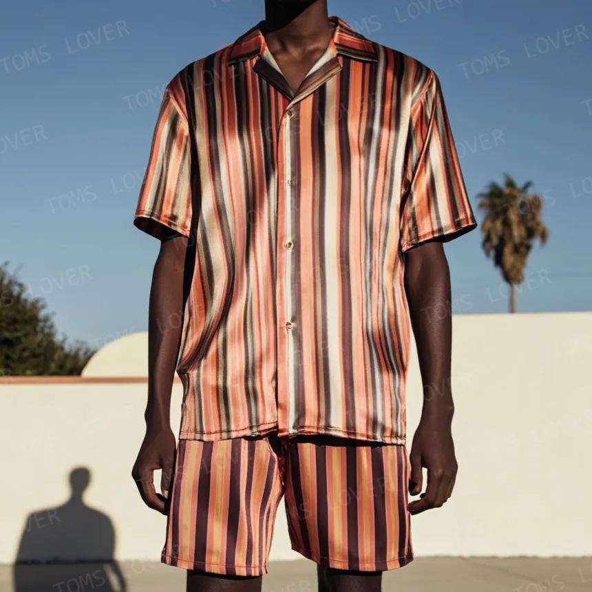 Men's Short-sleeved shirt set