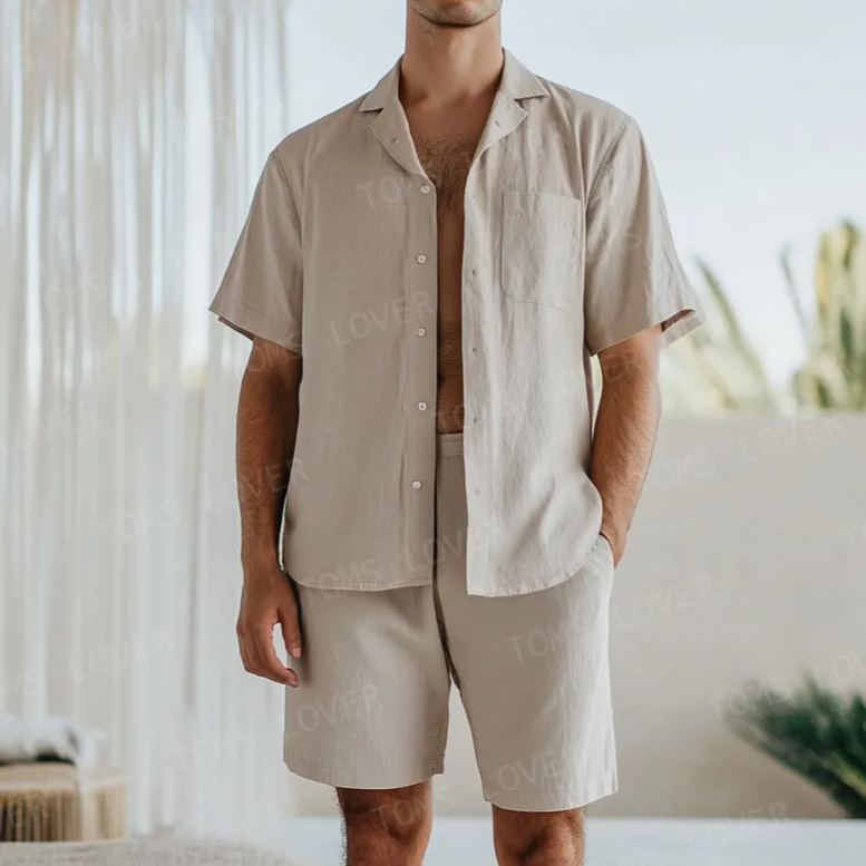 Men's Short-sleeved shirt set